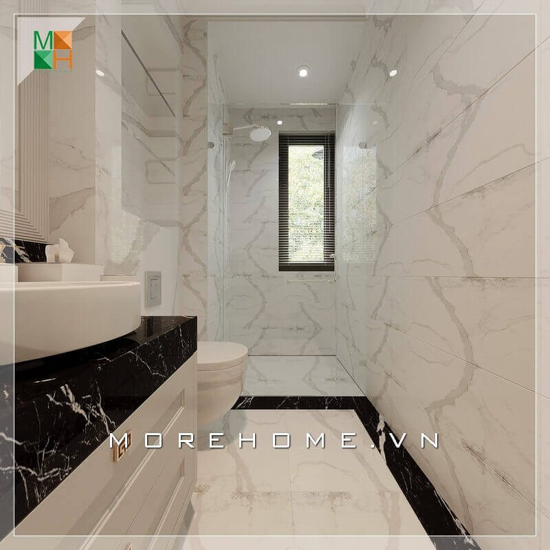 Mẫu thiết kế nhà tắm hiện đại kết hợp WC đẹp cho chung cư, nhà phố, biệt thự